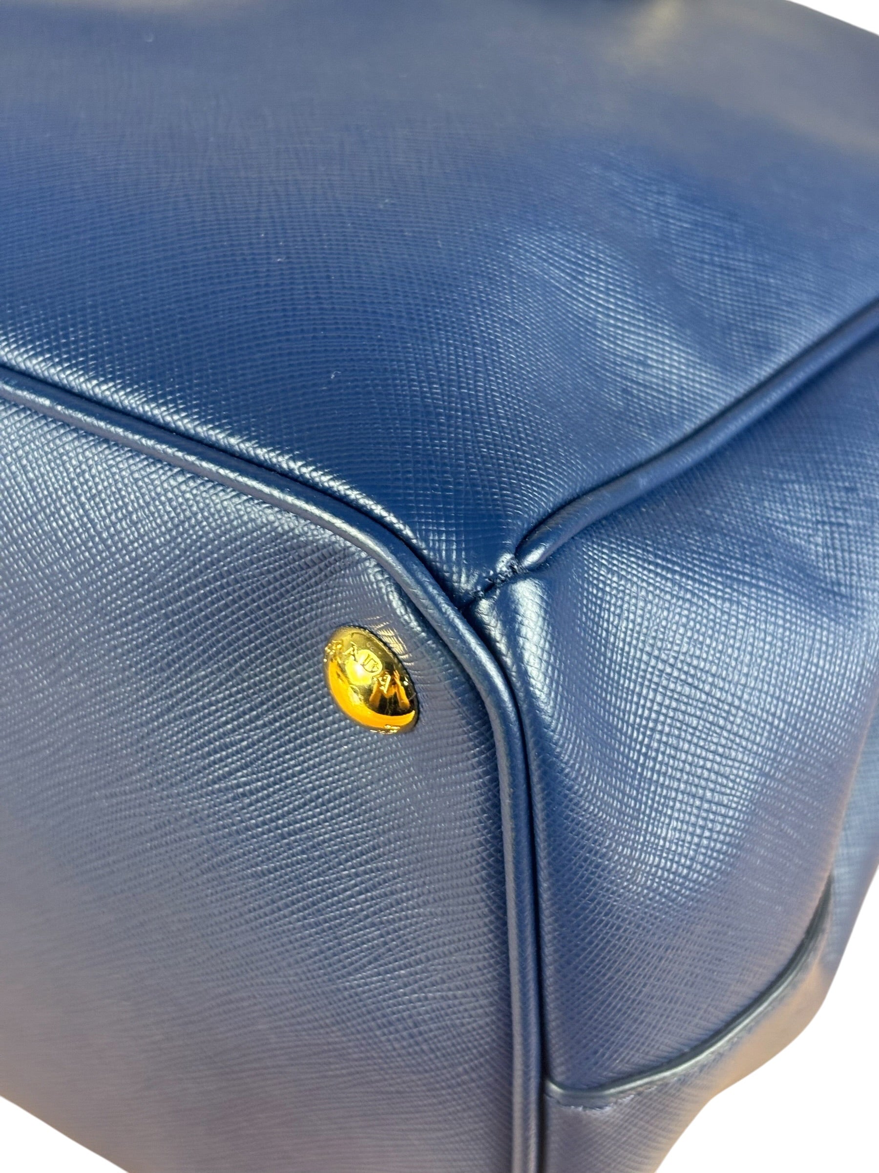 Prada Blue Galleria Saffiano Leather Tote