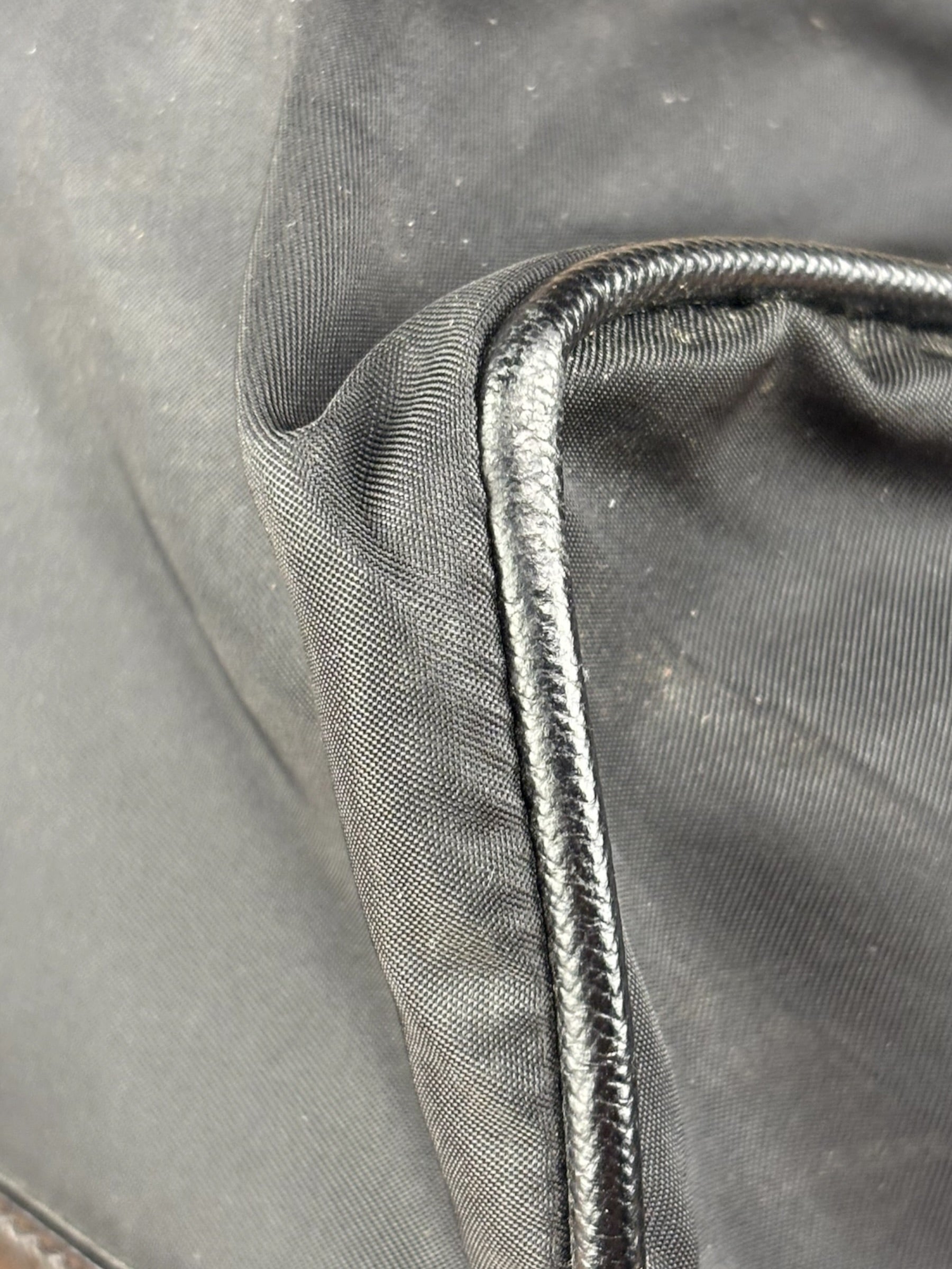 Prada Black Nylon Boston Travel Bag