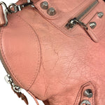 Balenciaga Pink Moto Leather Dome 2Way City Bag