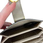 Fendi F Grey Leather Card Case