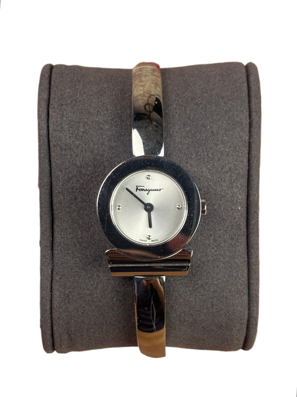 Ferragamo Round Silver Dot Dial