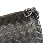 Bottega Veneta Black Intrecciato Shoulder Bag