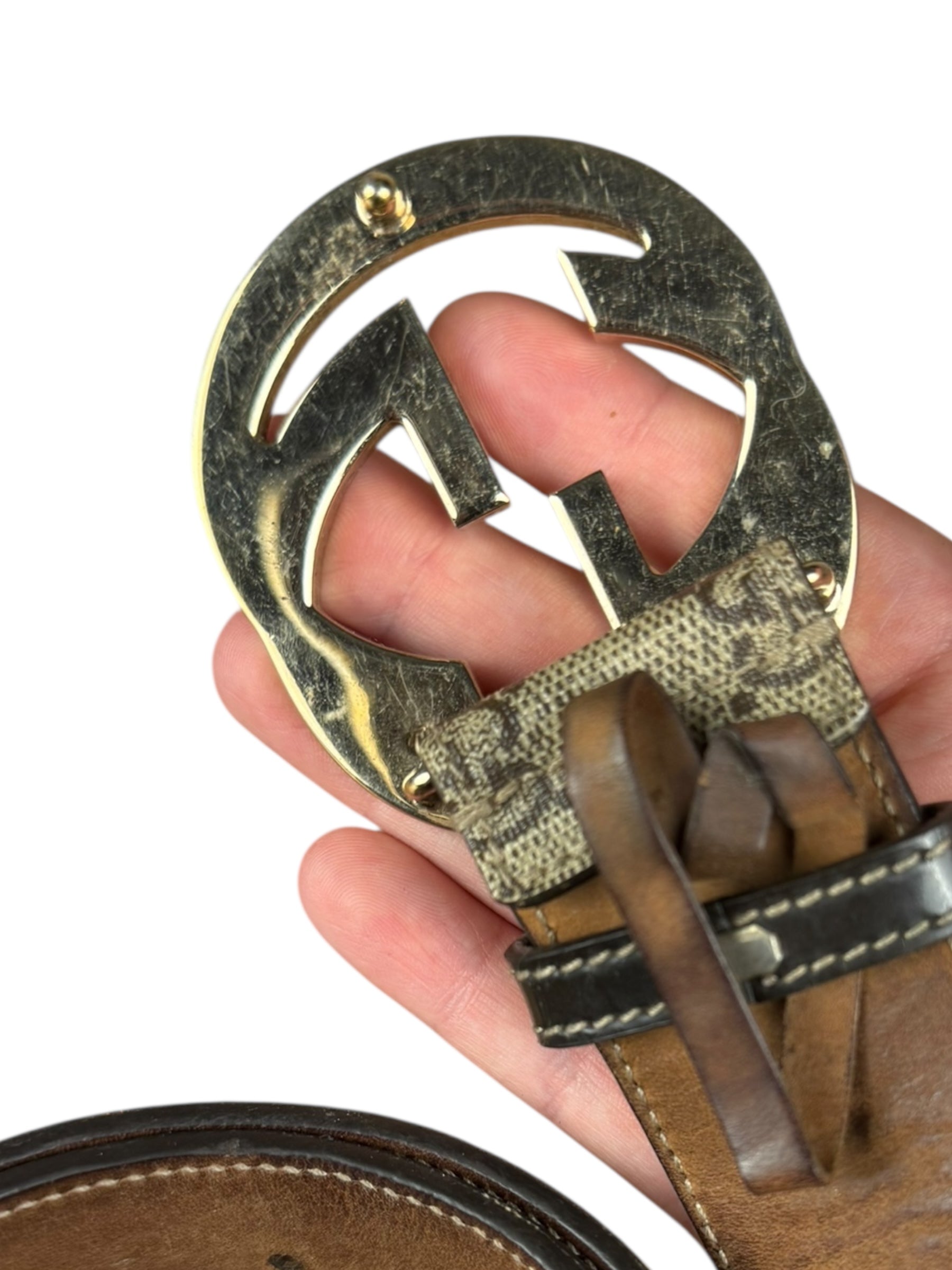 Gucci Heart GG Supreme Belt