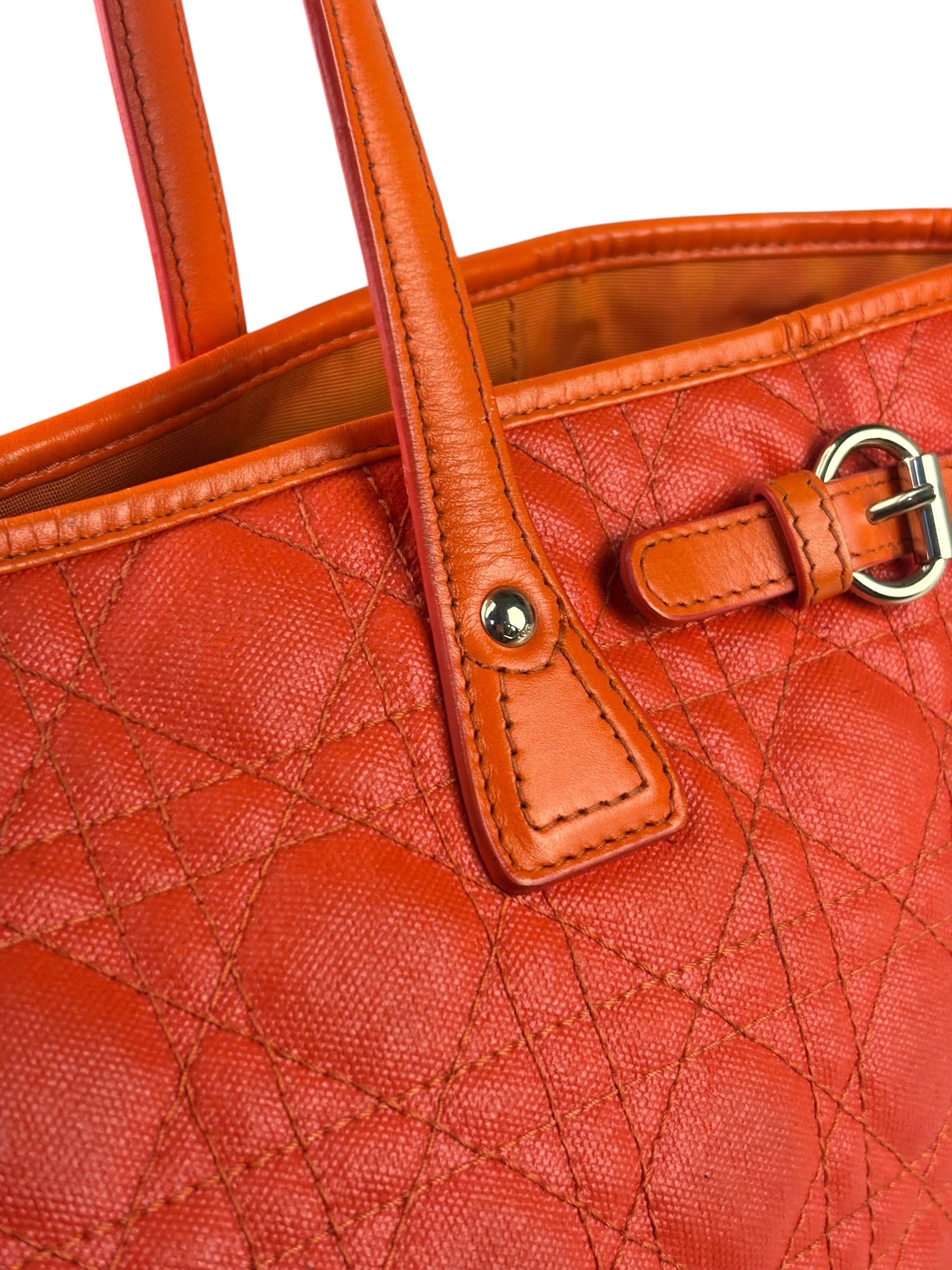 Christian Dior Panarea Cannage Quilted Leather Tote
