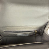 Chanel Grey Quilted Leather Mini Business Affinity Flap Bag 2019