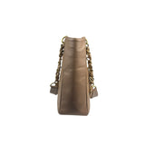 Chanel Beige Quilted Caviar Petite Shopping Tote 2004