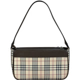 Burberry Vintage Leather Trim House Check Pochette