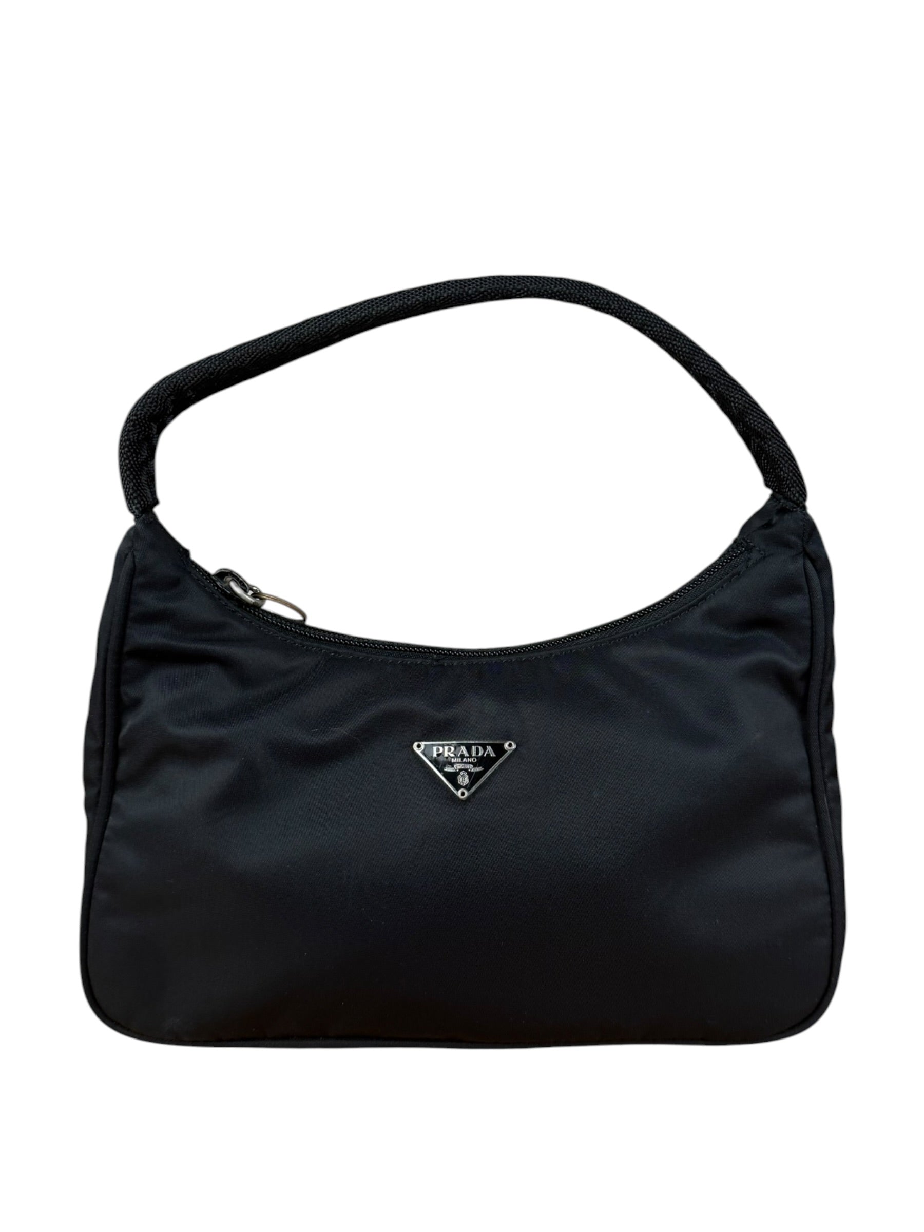 Prada Vintage Black Nylon Pochette