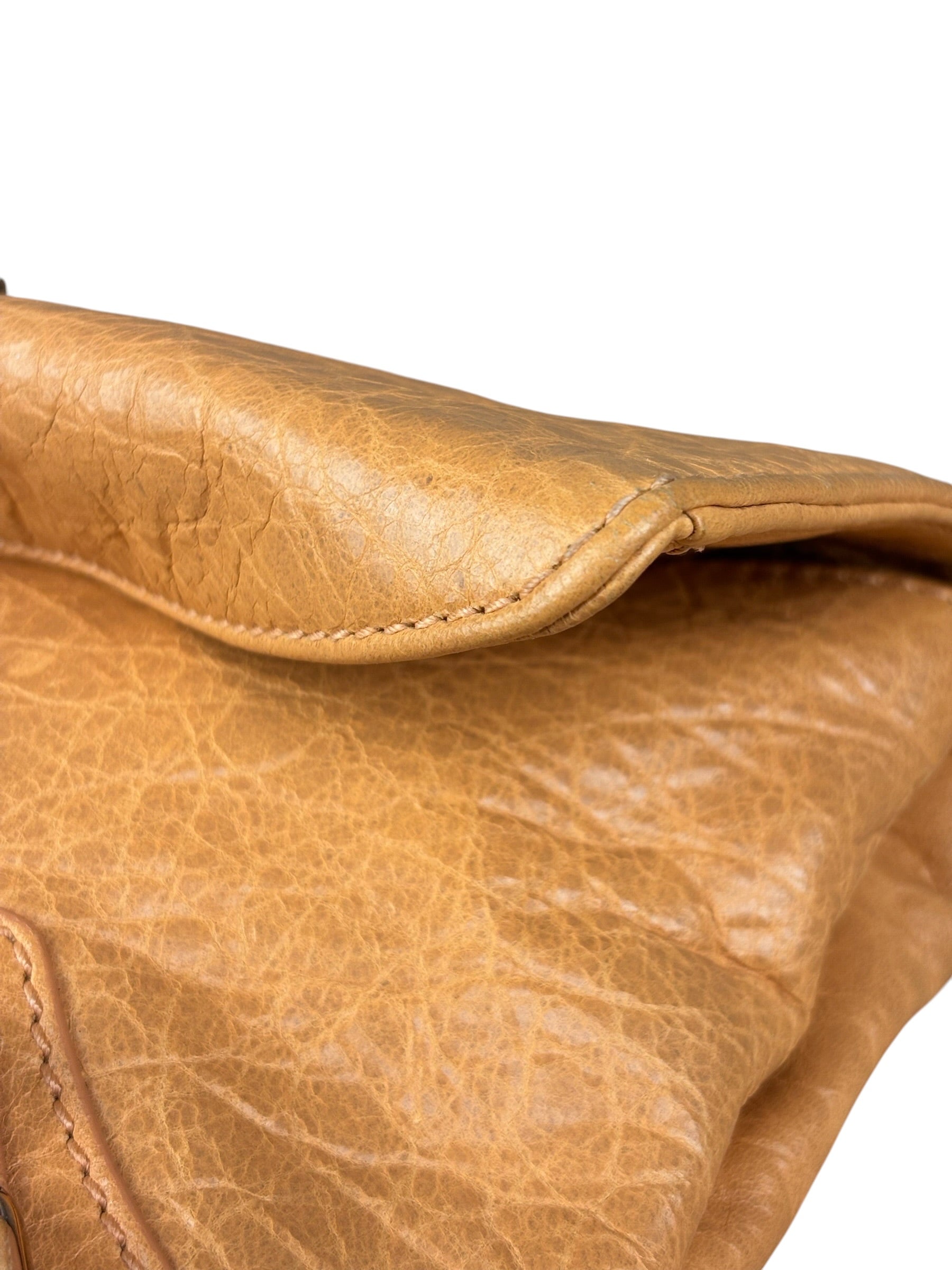 Balenciaga Peach Leather Le City Clutch
