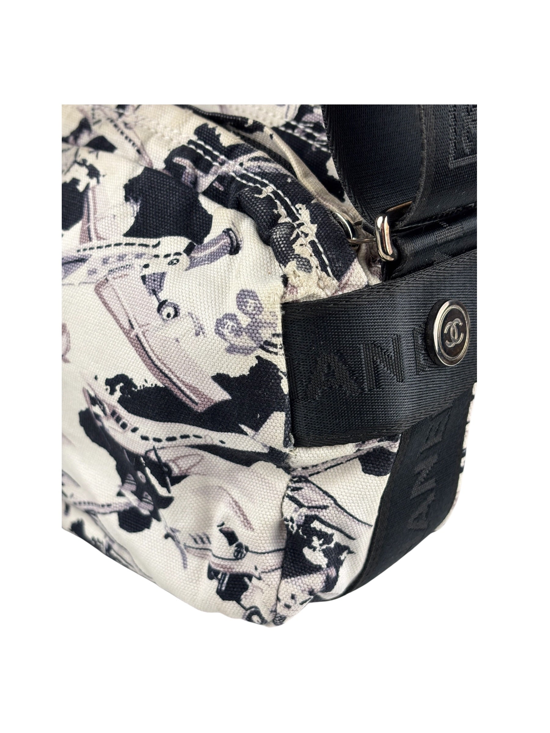 Chanel Vintage Airline Canvas Shoulder/Crossbody Bag 2004