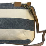 Burberrry Multicolor Leather Trim Striped Crossbody Bag