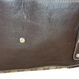 Gucci Vintage GG Coated Canvas Crystal Boston Handbag