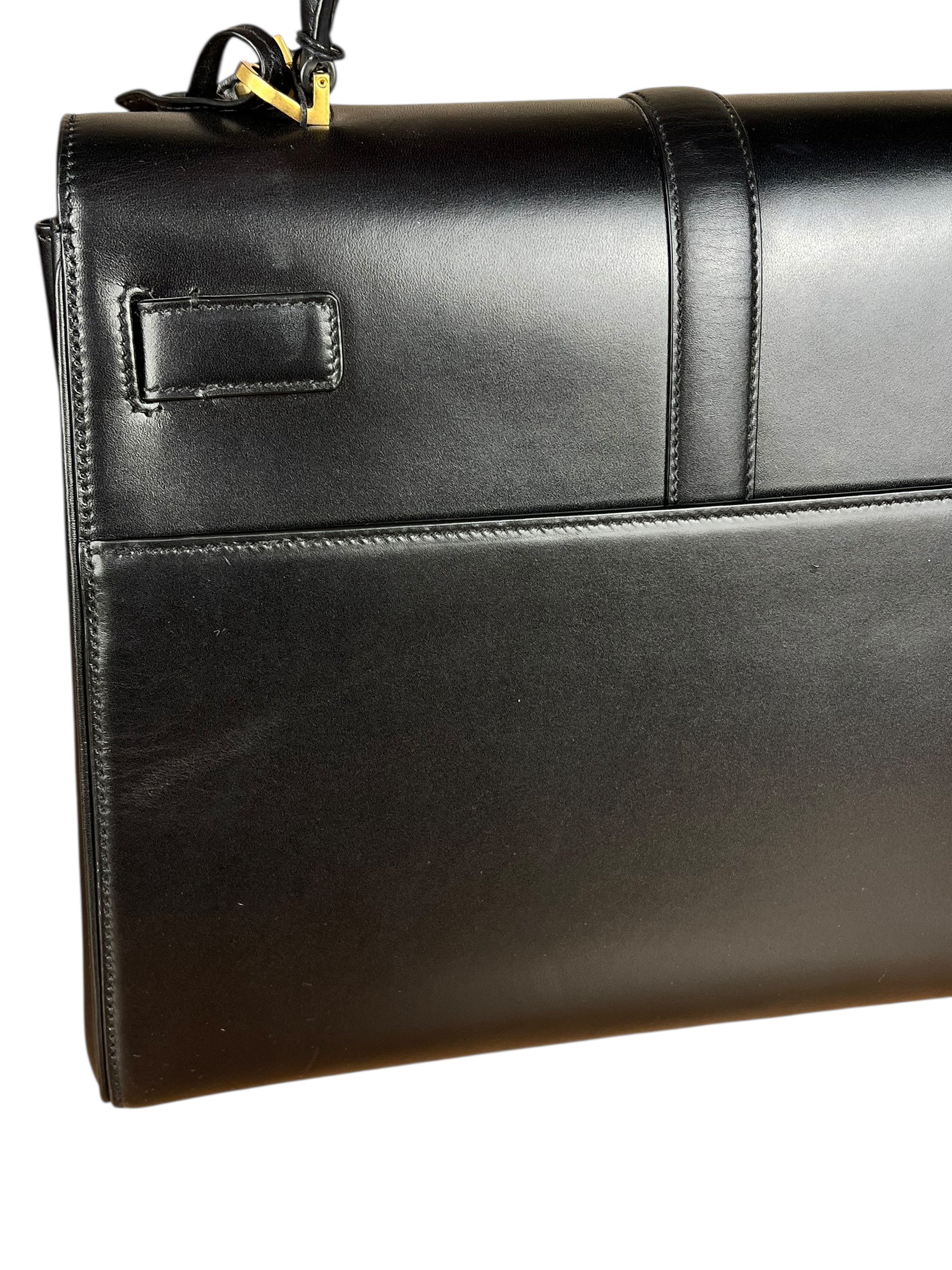 Saint Laurent Le Fermoir Top Handle 2Way Black