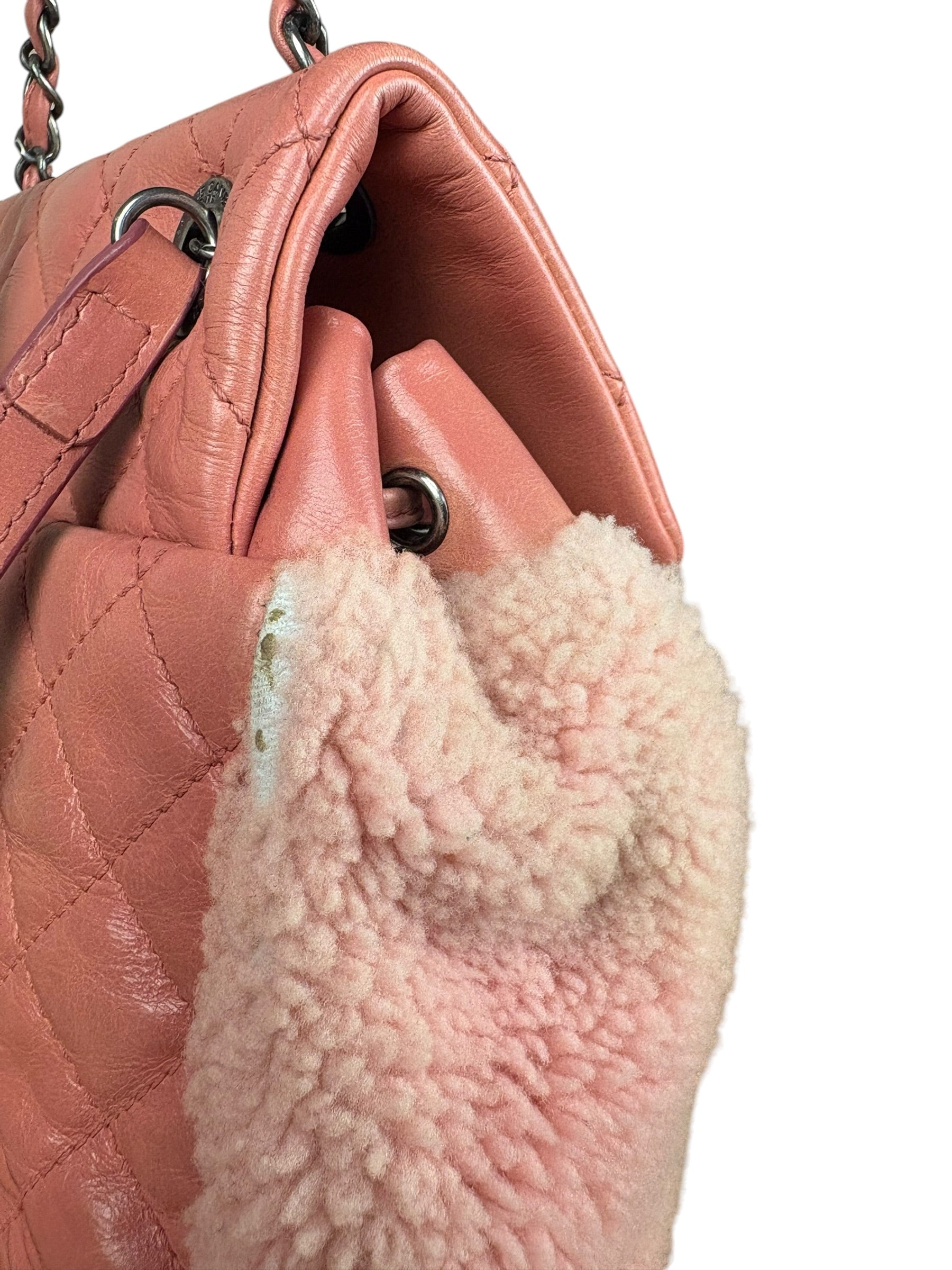 Chanel Paris-Salzburg Pink Shearling Mountain Backpack 2015