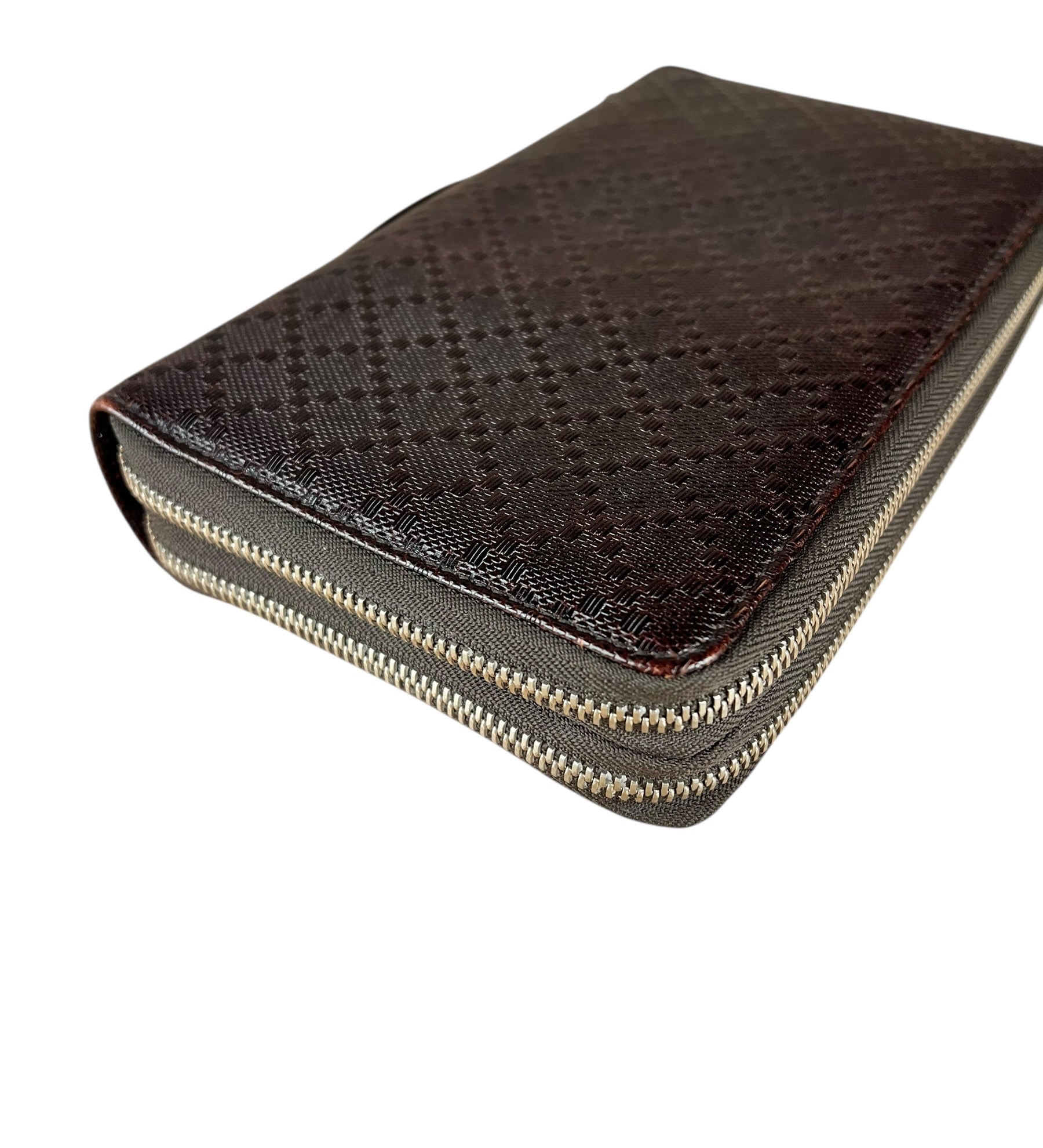 Gucci Diamante Leather Zippy Top Handle Organizer