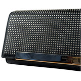 Yves Saint Laurent Black Calfskin Studded Lutetia Flap Clutch