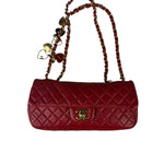 Chanel Red Quilted Leather Timeless Valentine Flap Bag 2009