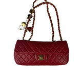 Chanel Red Quilted Leather Timeless Valentine Flap Bag 2009
