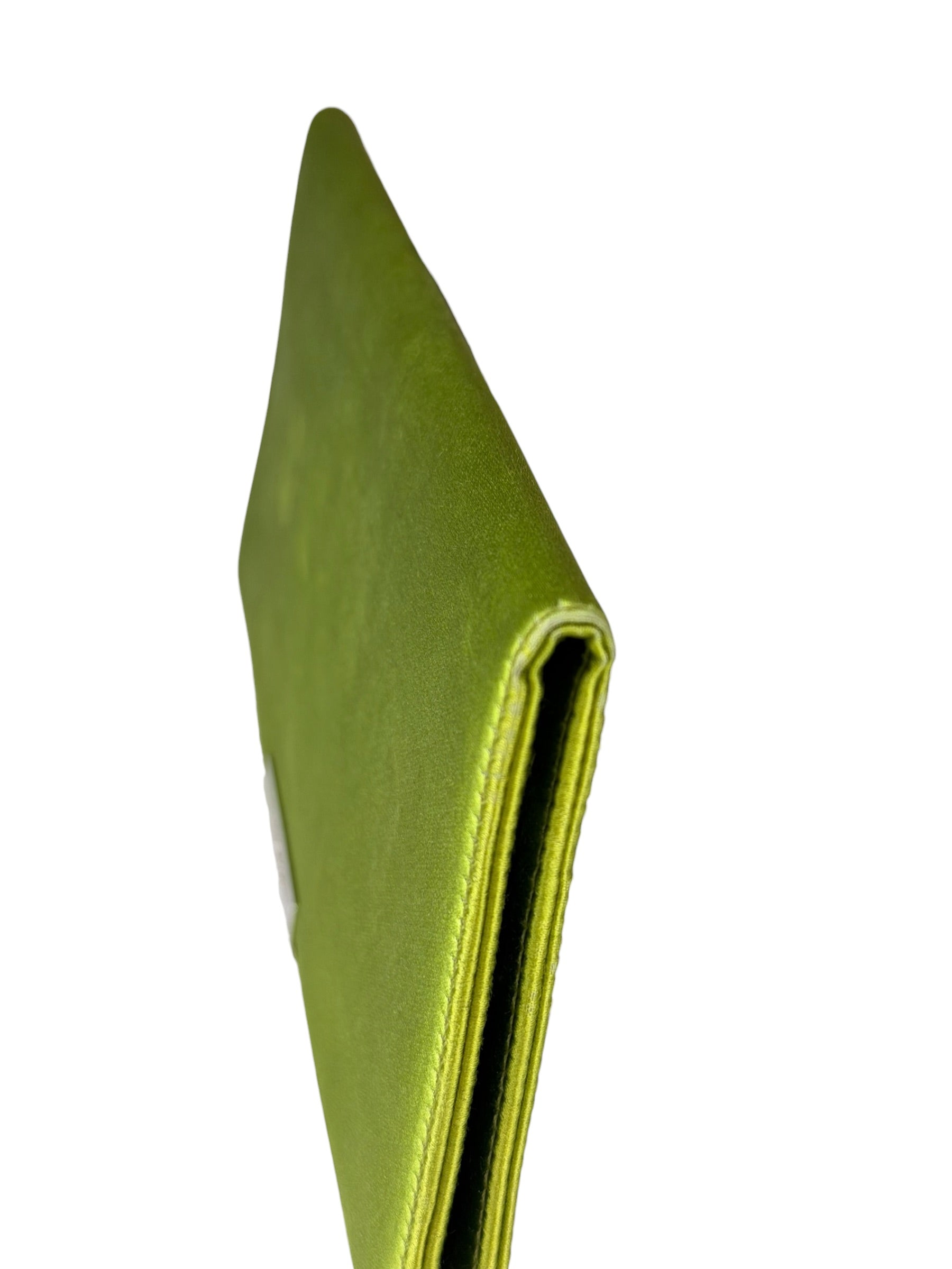 Dolce & Gabbana Lime Green Satin Clutch