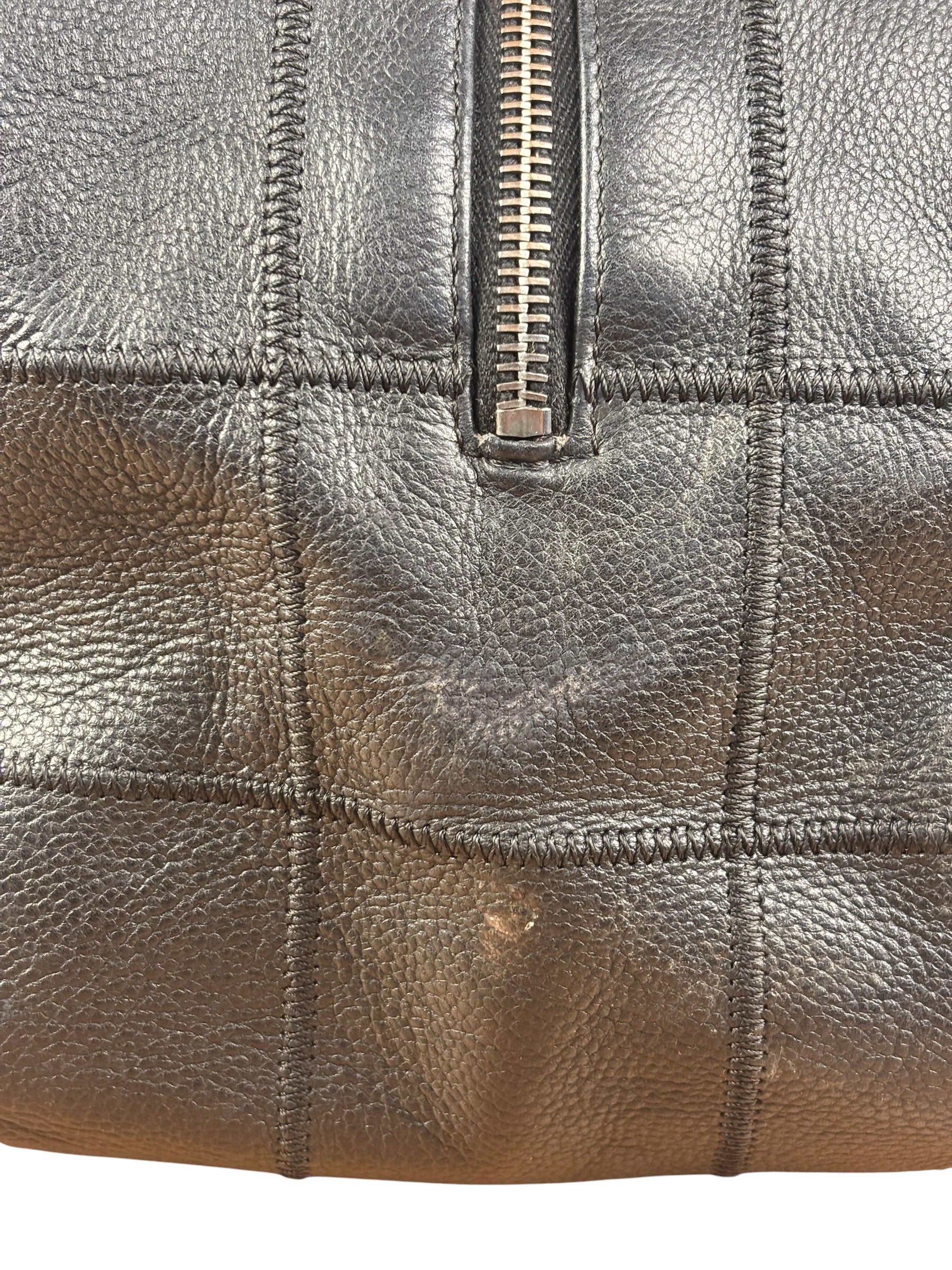 Chanel Black Chocolate Bar Bowling Hand Bag - 2003