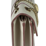 Bvlgari White/Pink Leather Serpenti Forever Shoulder Bag