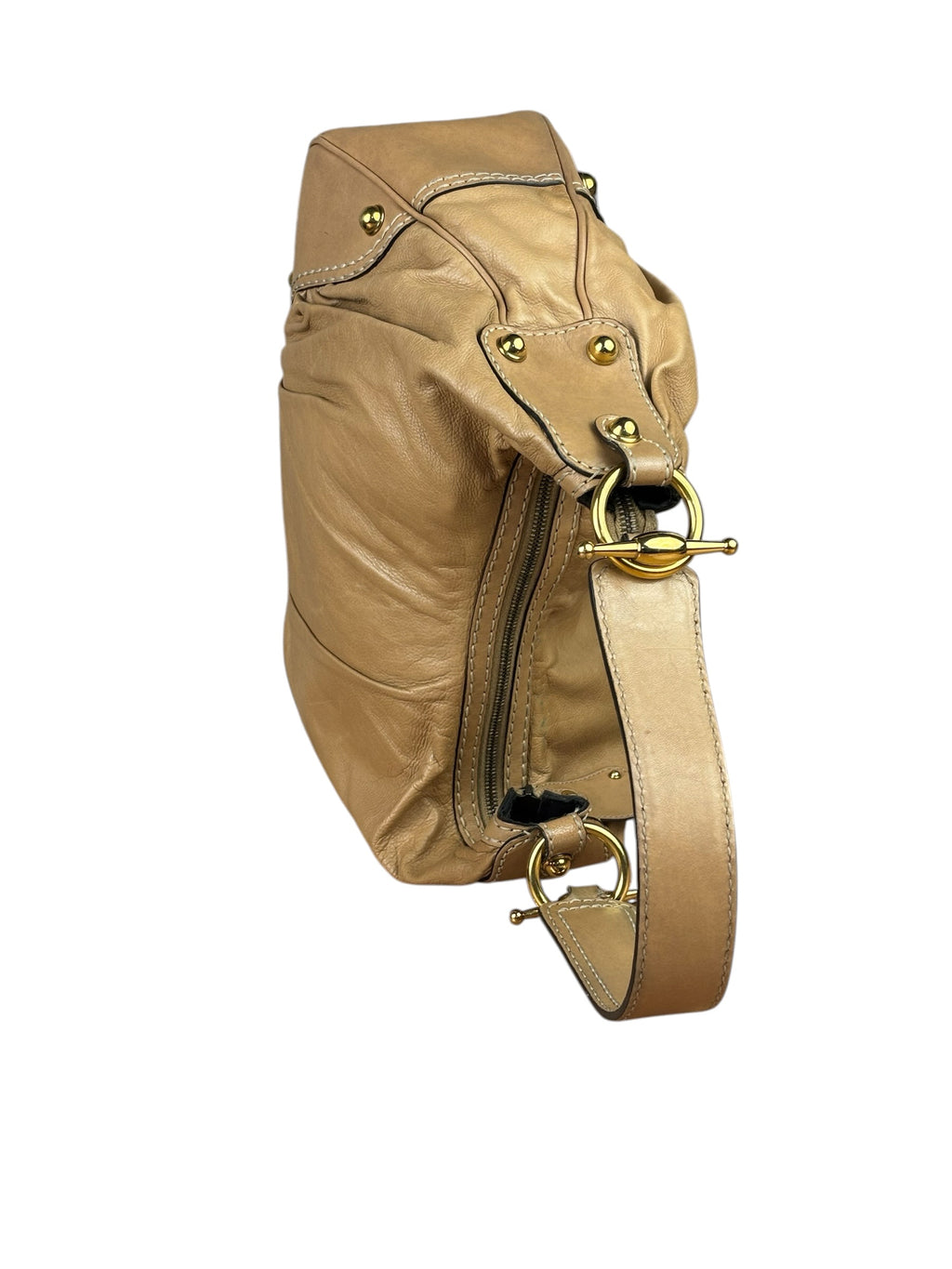 Gucci Jockey Hobo Light Brown