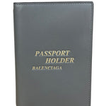 Balenciaga Grey Leather Passport Holder