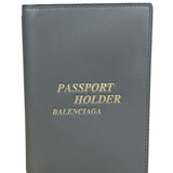 Balenciaga Grey Leather Passport Holder