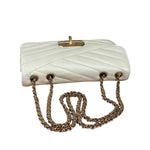 Chanel Beige Gabrielle Chevron Medal Flap 2011