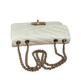 Chanel Beige Gabrielle Chevron Medal Flap 2011