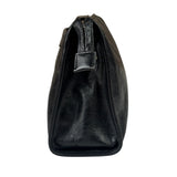 Gucci Black Leather Zip Clutch