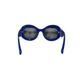 Chanel Vintage Blue Round Frame Sunglasses