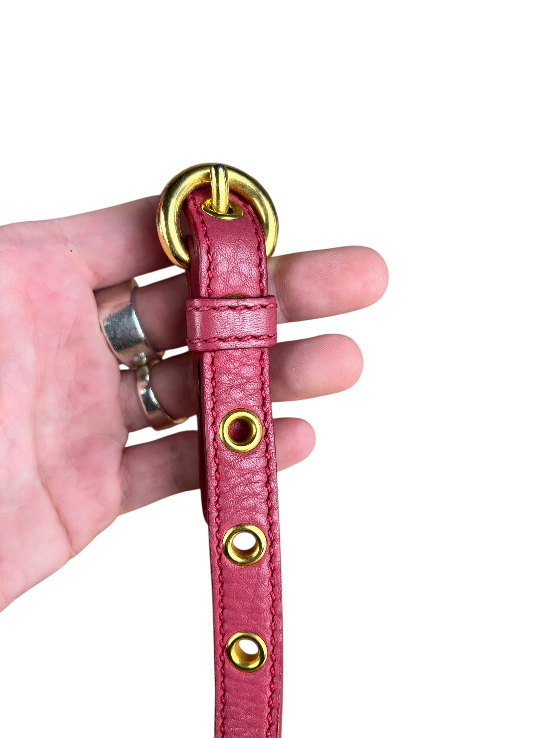 Miu Miu Pink Leather 2Way Tote Bag