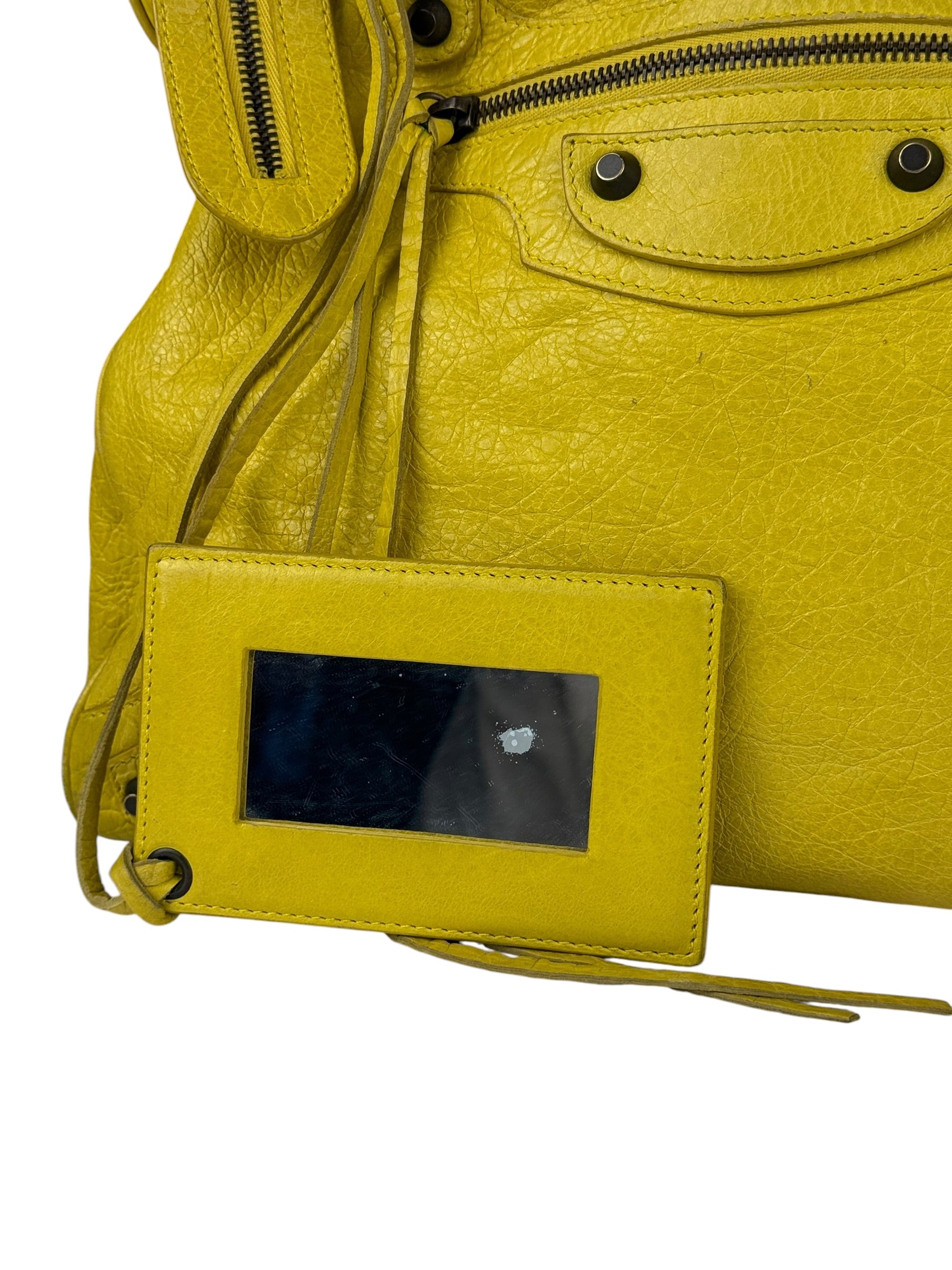 Balenciaga Yellow Leather Classic City Bag
