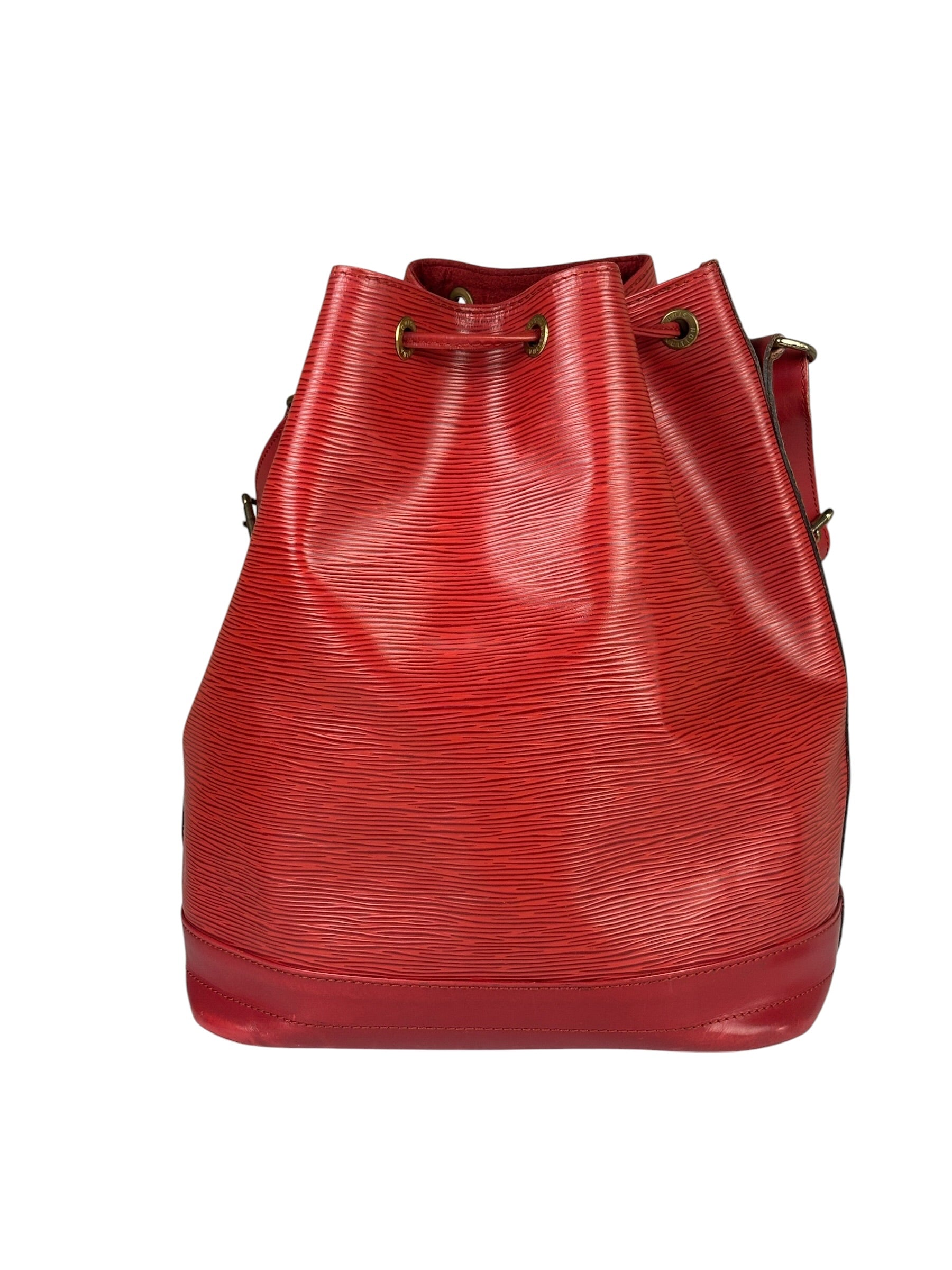 Louis Vuitton Red Epi Leather Noe Bucket Bag MM