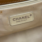 Chanel East/West Accordion Chain Beige Flap Bag 2008