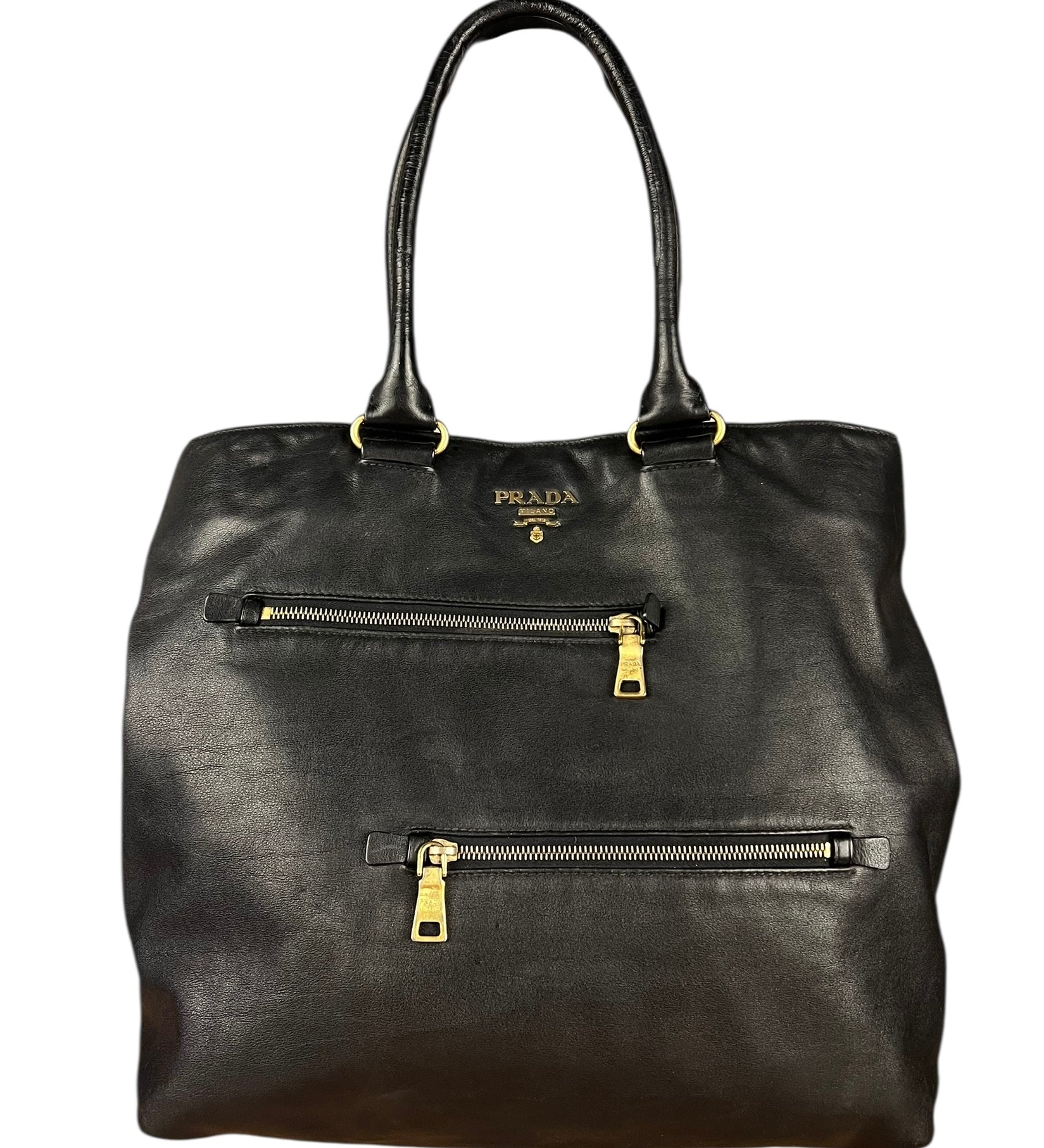 Prada Soft Calf Zipper Tote