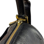 MCM Vintage Black Pebbled Leather Bowler Pochette
