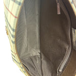 Burberry Vintage Leather Trim House Check Crossbody Flap Bag