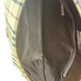 Burberry Vintage Leather Trim House Check Crossbody Flap Bag