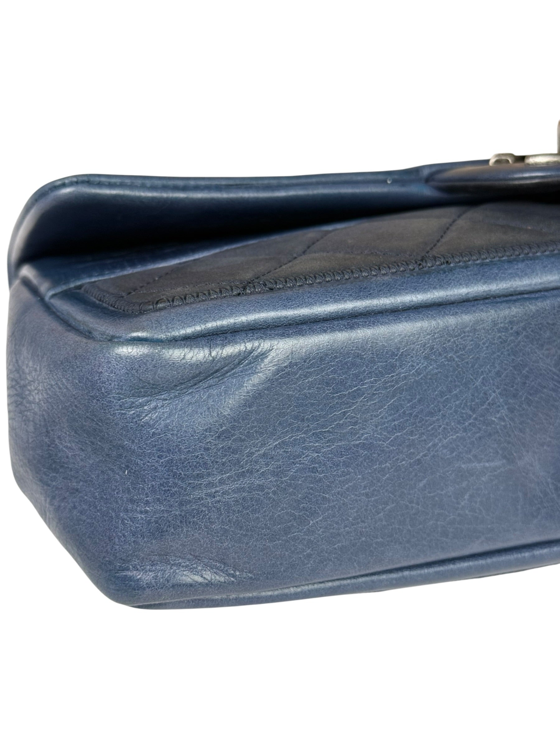 Chanel Paris-Salzburg Blue Bicolor Quilted Flap Bag 2014