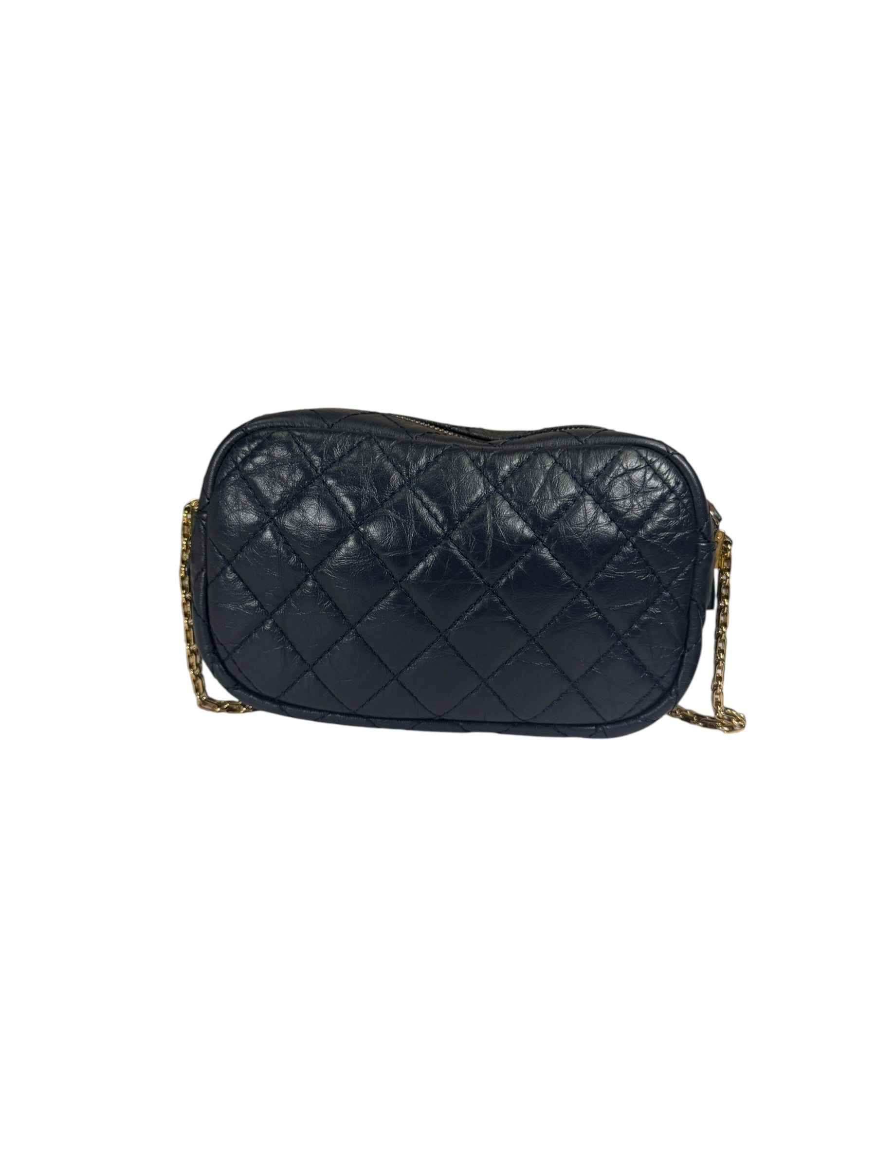 Chanel Navy Quilted Lambskin Small Camera Bag 2019