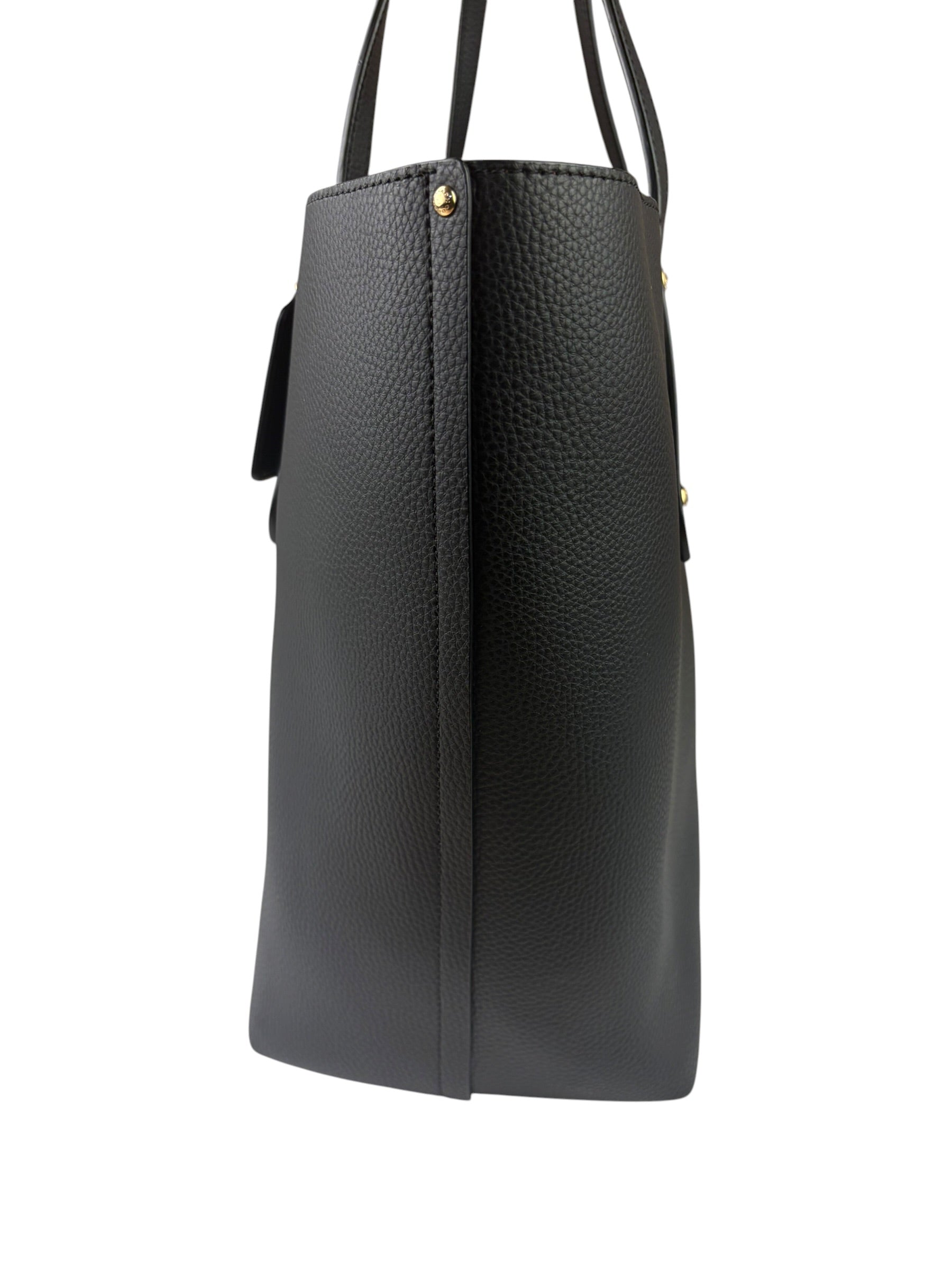 Coach Black Pebbled Leather Market Tote