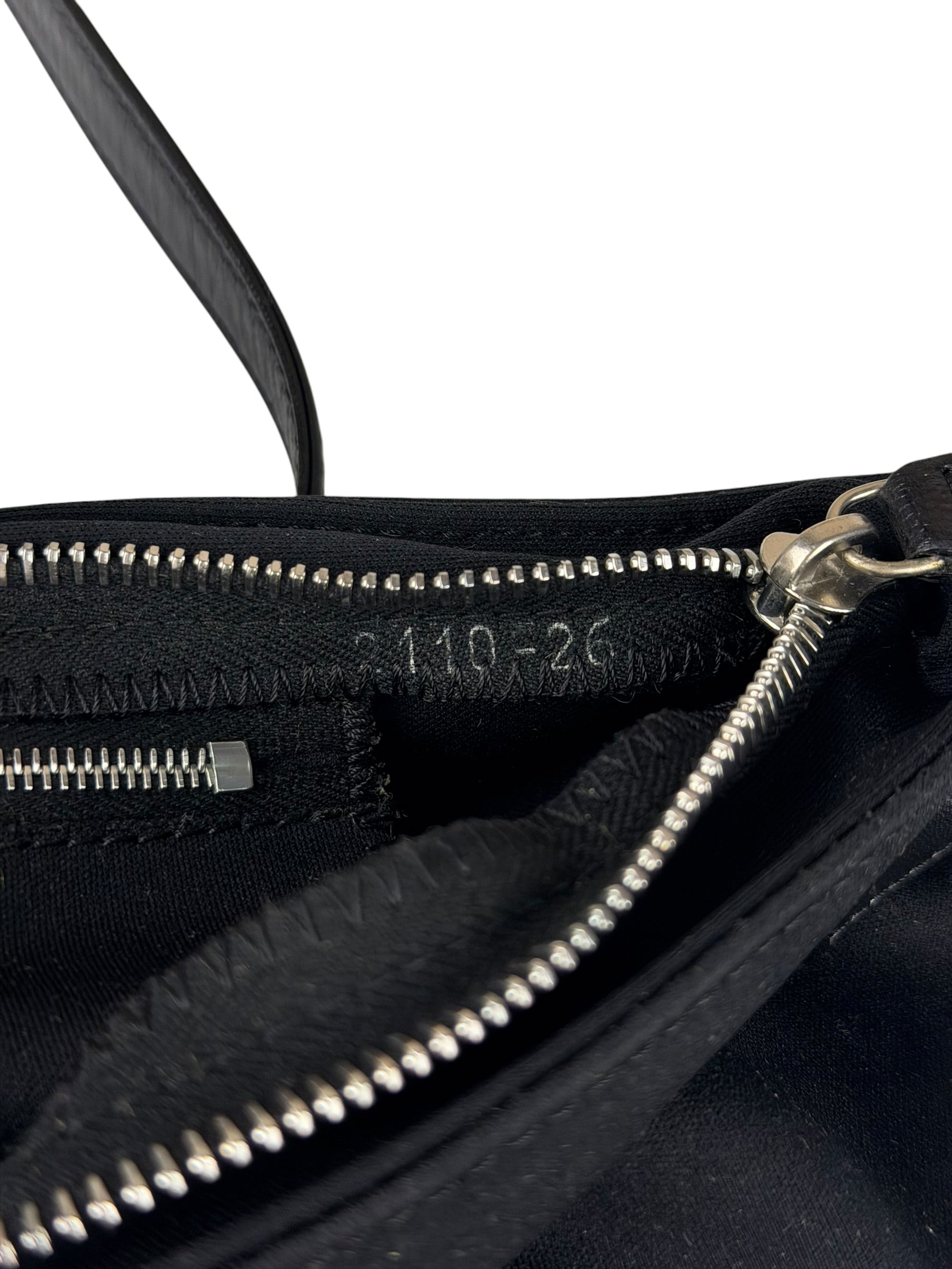Fendi Black Nylon Mamma Baguette Shoulder Bag