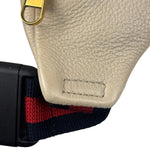 Gucci Ivory Leather Logo Print Belt Bumbag