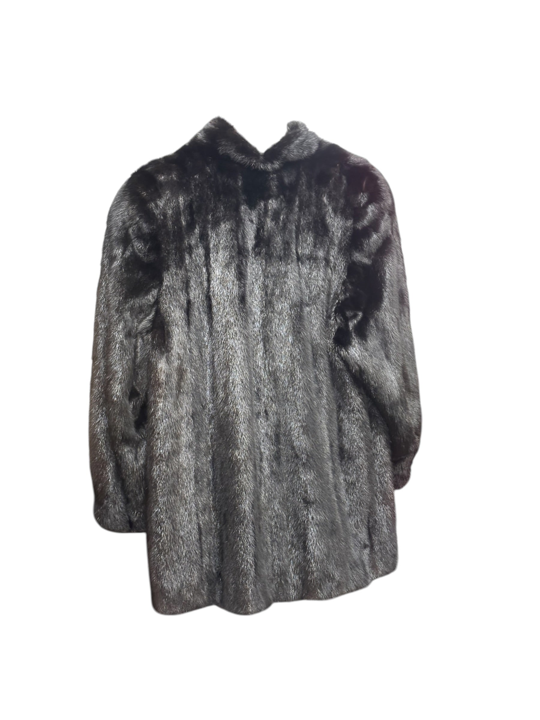 Vintage Black Mink Fur Coat