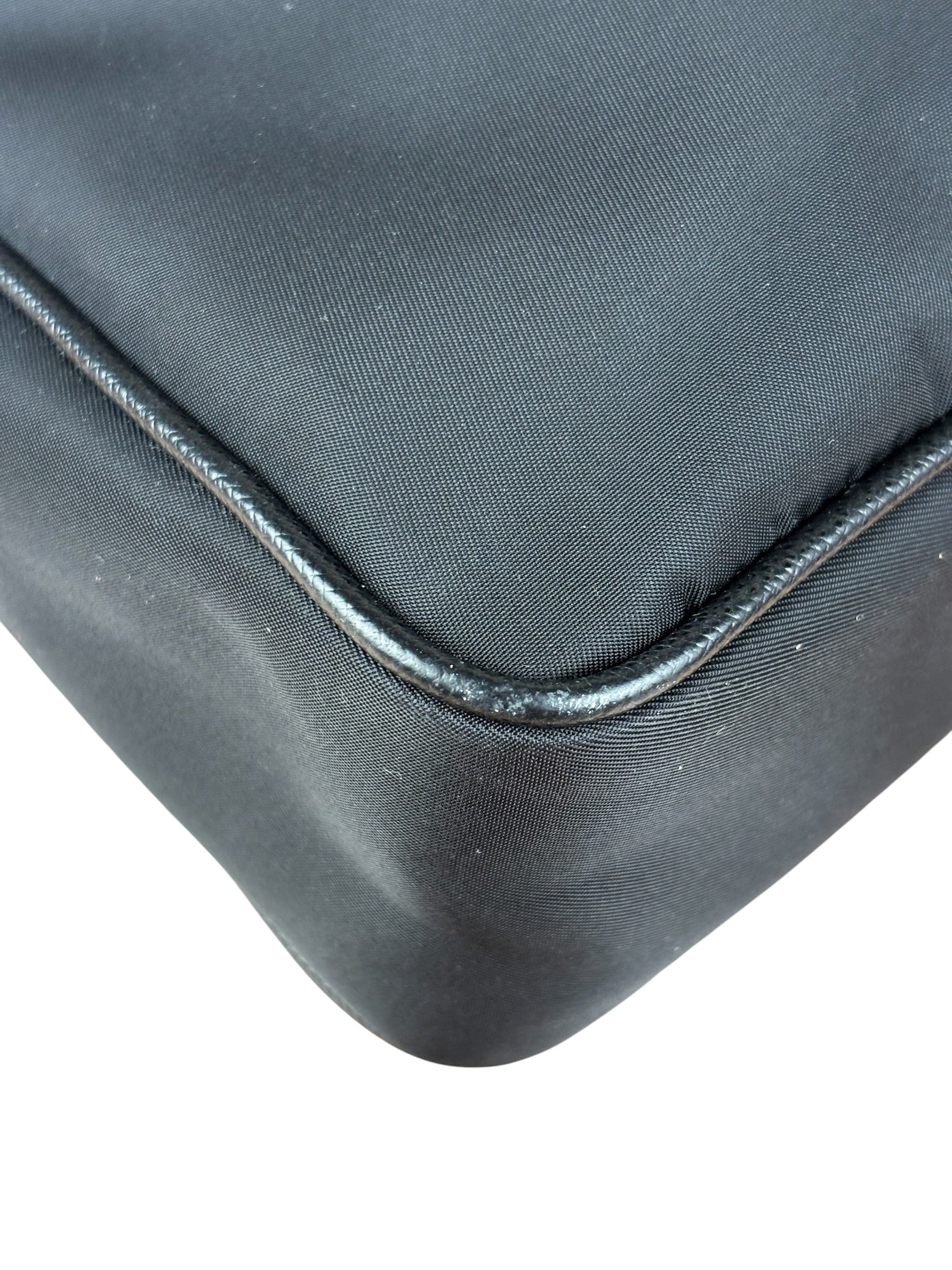 Prada Black Re-Nylon Saffiano Leather Crossbody Bag