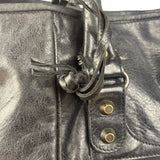 Balenciaga Vintage Black Leather Classic Sunday Tote Bag