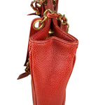 Chanel Red Caviar Leather CC Logo Tote Bag