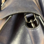 Prada Vintage Muted Blue Leather Glace 2Way Handbag